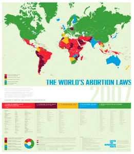 Center for Reproductive Rights's Map of Abortion Laws Worldwide